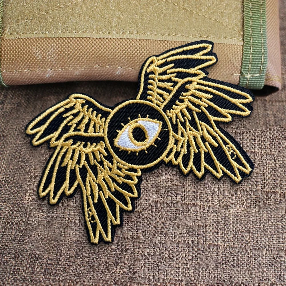 Parche táctico de Ángel cristiano "Seraph", parche bordado con gancho y bucle, insignia militar de Chevron, brazalete, pegatinas de decoración para mochila - imagen 4