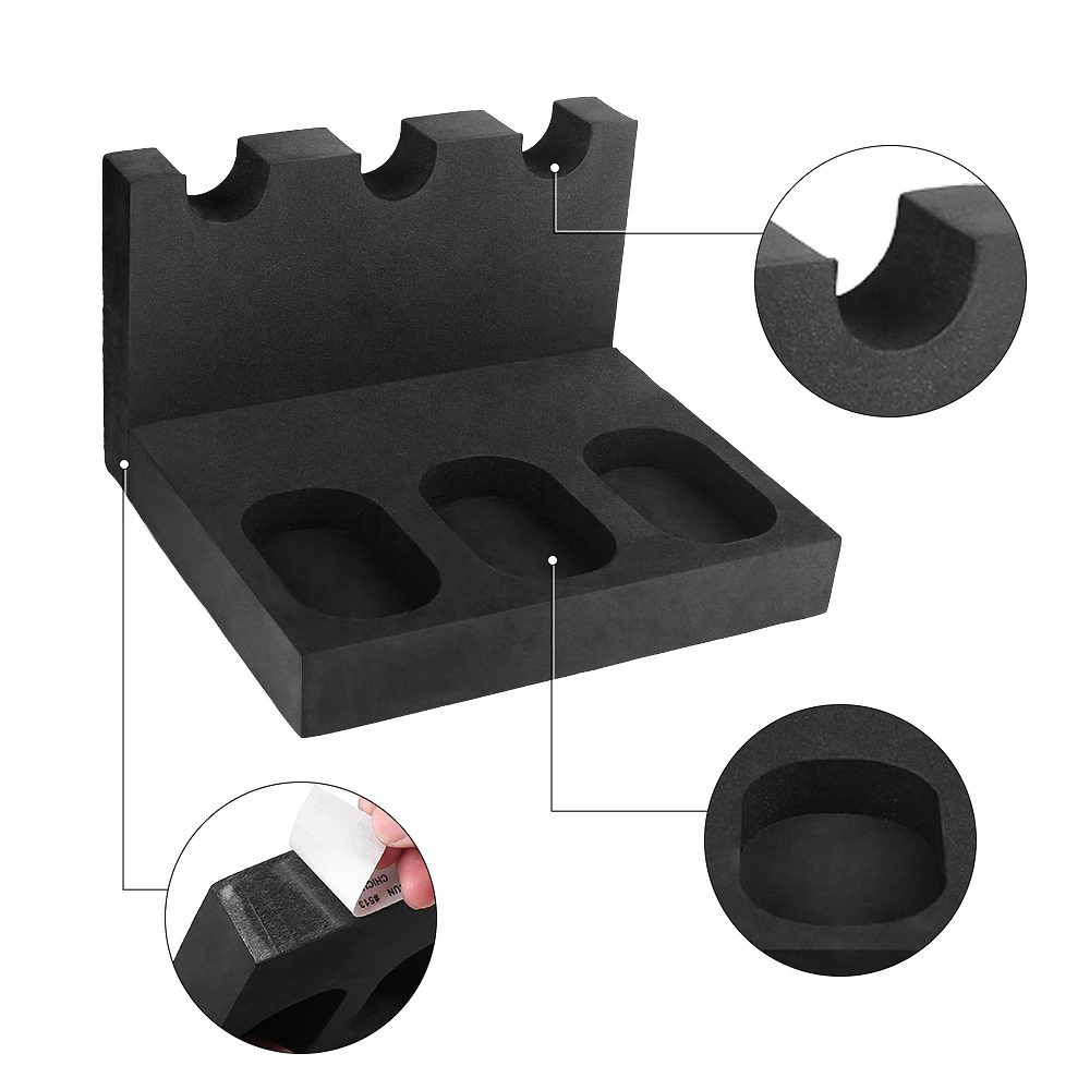 Soporte para pistola con 2/3 ranuras, soporte autoadhesivo de espuma para pistola Airsoft, soporte de exhibición para almacenamiento de pistola, organizador de revistas para reloj - imagen 5