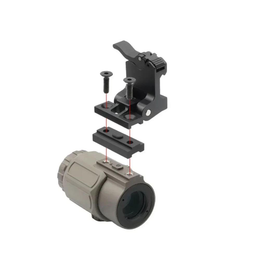 Interruptor de montaje de lupa Evolution Gear a montaje lateral STS para lupa G33 G43 G45, soporte elevador de 7 mm - imagen 4