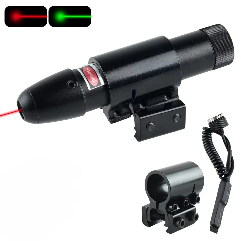 Rifle de caza táctico, accesorios de mira láser ajustable con láser de Color rojo y verde, pistola Airsoft de 20mm-22mm, montaje en riel - imagen 5