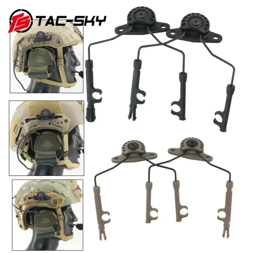 Adaptador de auriculares militares TS TAC-SKY, soporte de riel de arco para auriculares Comta 3 y cascos de riel Fast ARC/M-Lok/Team-Wendy2.0 - imagen 3