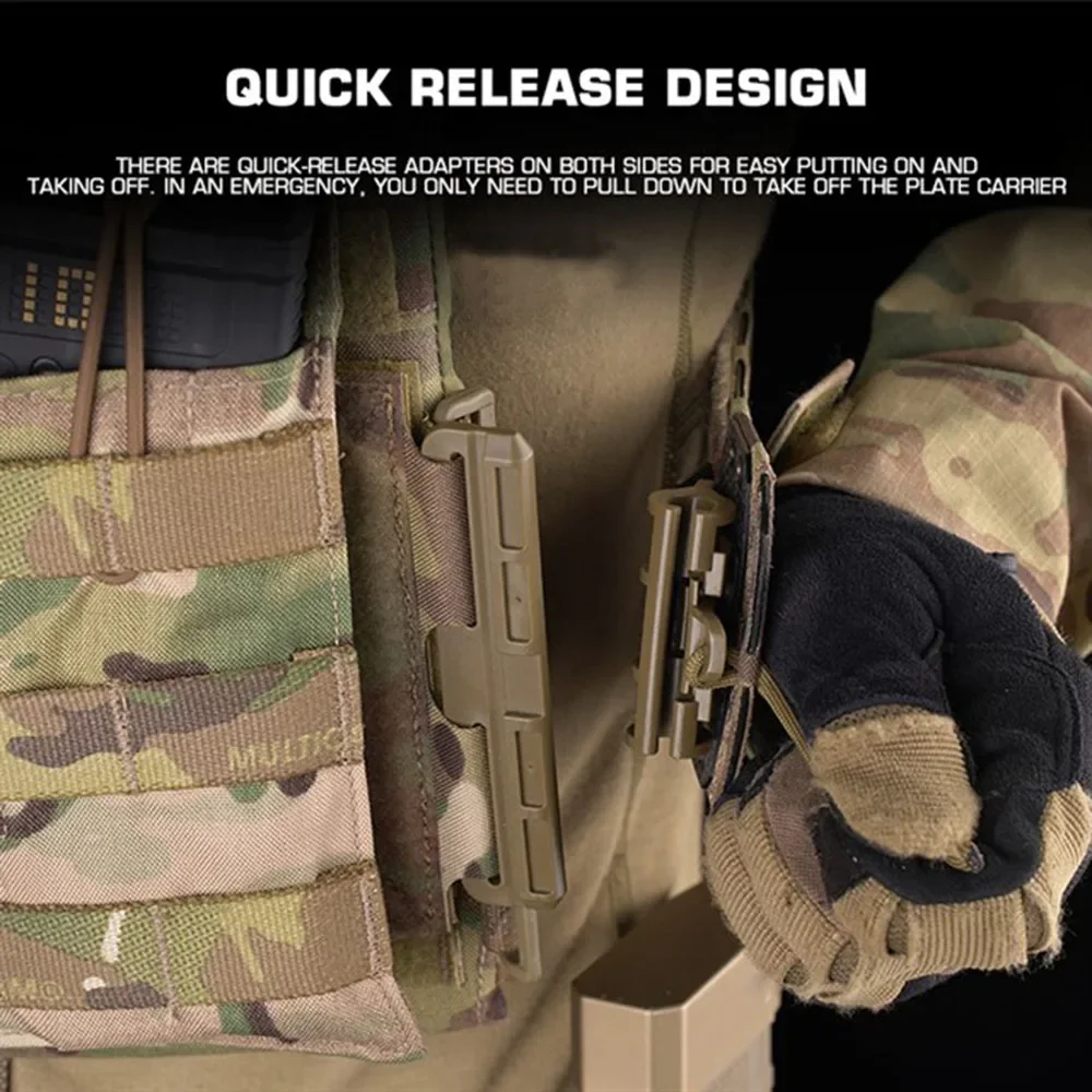 Faja Molle de pared lateral de liberación rápida Universal JPC AVS LV119 FCPC V5 chaleco de caza pretina accesorios de chaleco - imagen 5