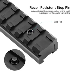 Adaptador riel Picatinny perfil bajo 11-21 mm para mira telescópica