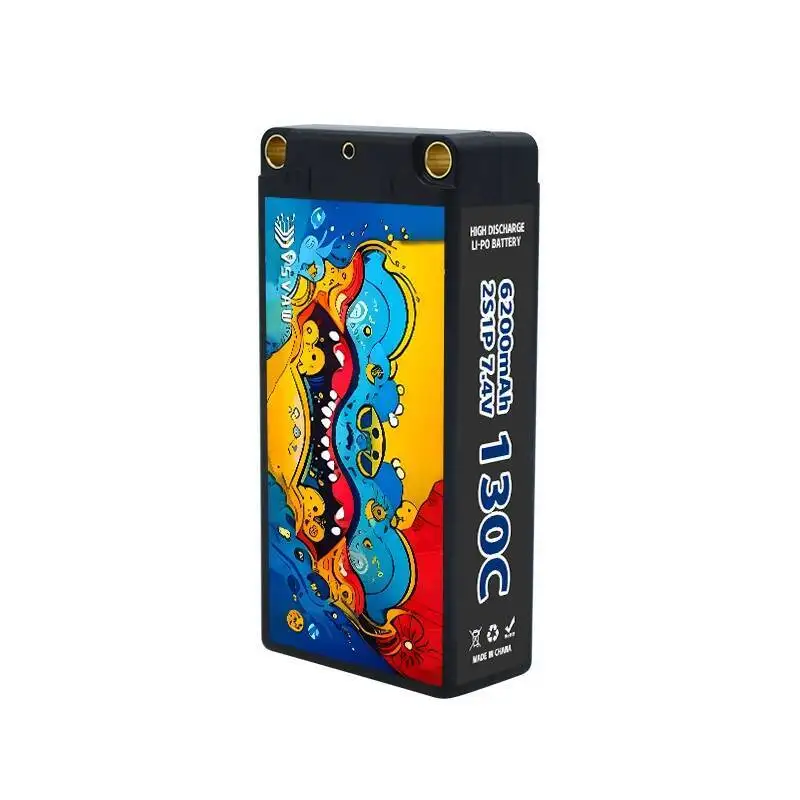 Upgradedl VSVAW 2S RC Lipo batería 7,4 V 6200mAh 130C compatible con 1/10 drift car control remoto coche batería de carcasa dura - imagen 4