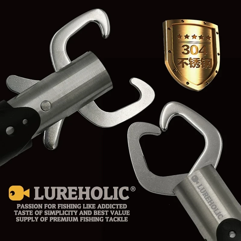 Luya-Soporte de pinza de pesca, alicates de escala, abrazadera de pescado con escalofón, regla, pinza plegable, abrazadera de agarre de pesca profesional - imagen 2