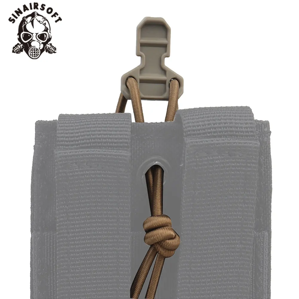 Etiqueta de tracción de nailon ajustable táctico, retenedor de cordón de choque y correas de retención elásticas de dibujo rápido para bolsa Mag, accesorios de chaleco - imagen 5
