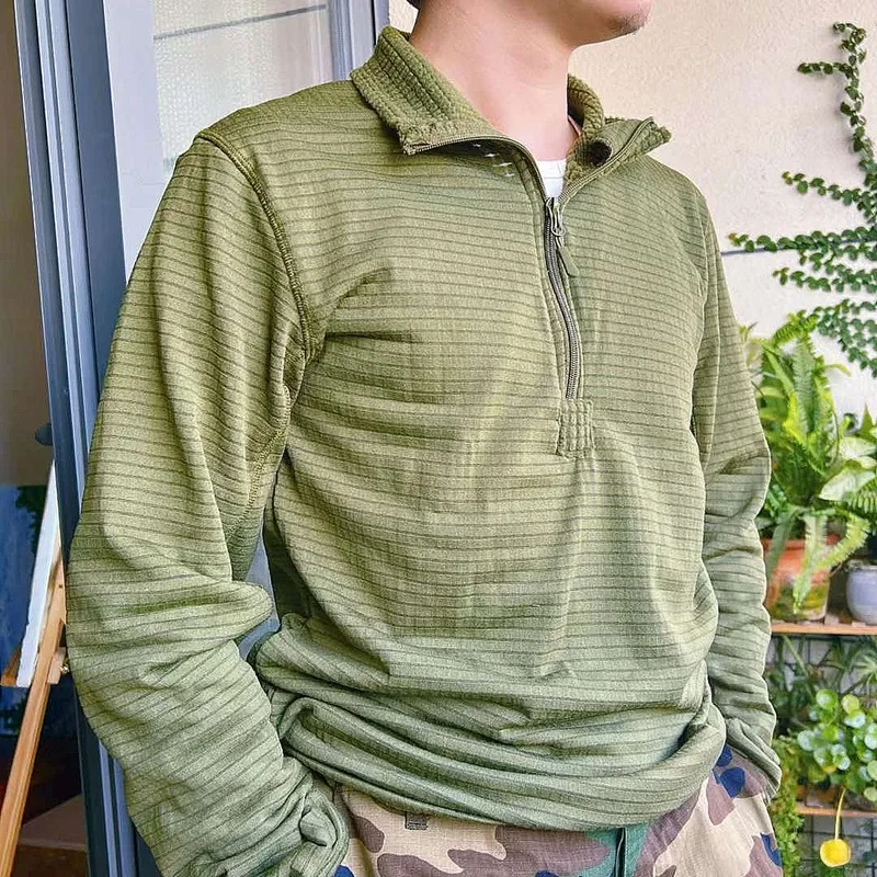 Conjunto de ropa interior de lana cálida a cuadros de poliéster L2 para deportes al aire libre - imagen 2