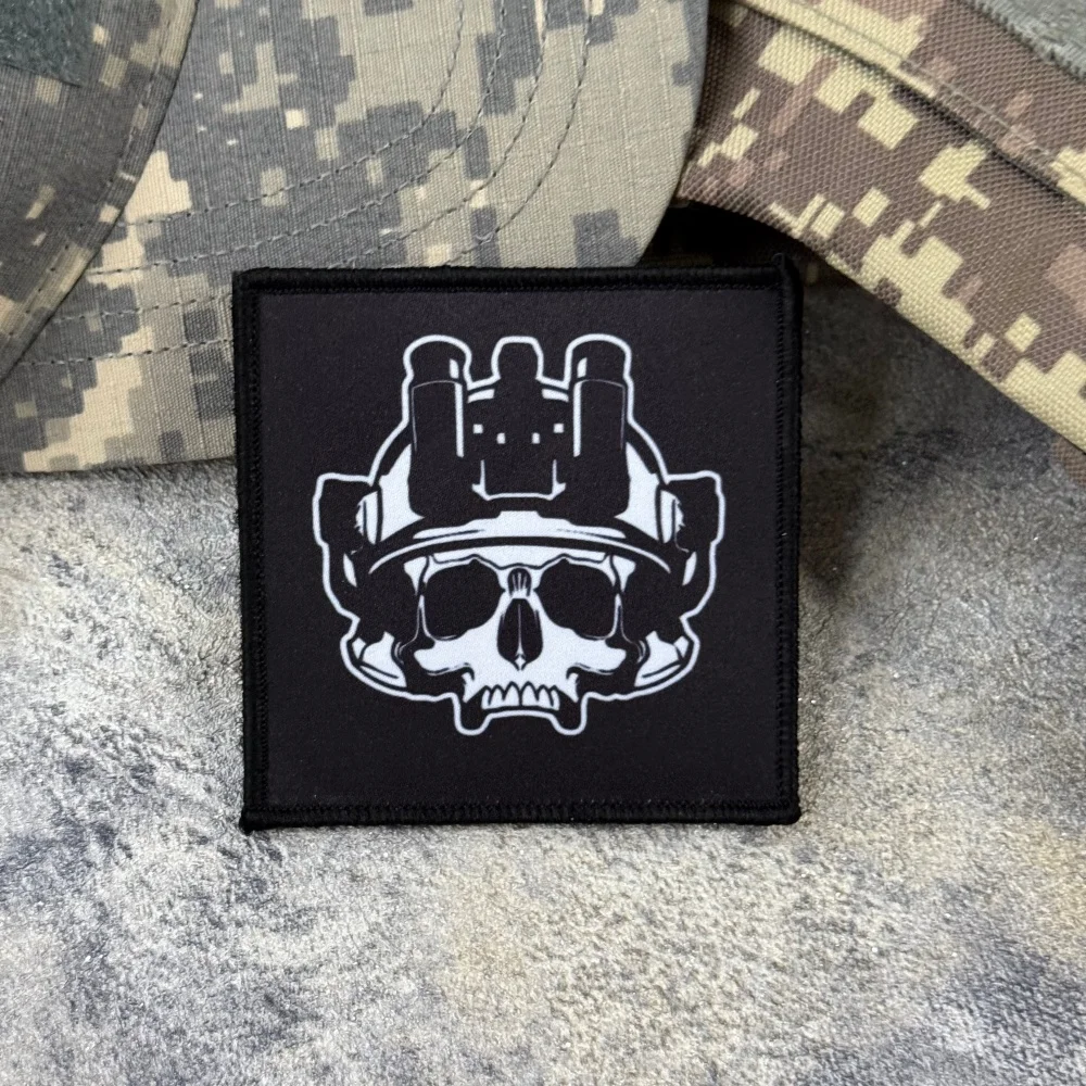 Parche táctico calavera NVG GPNVG-18 visión nocturna con velcro - imagen 4