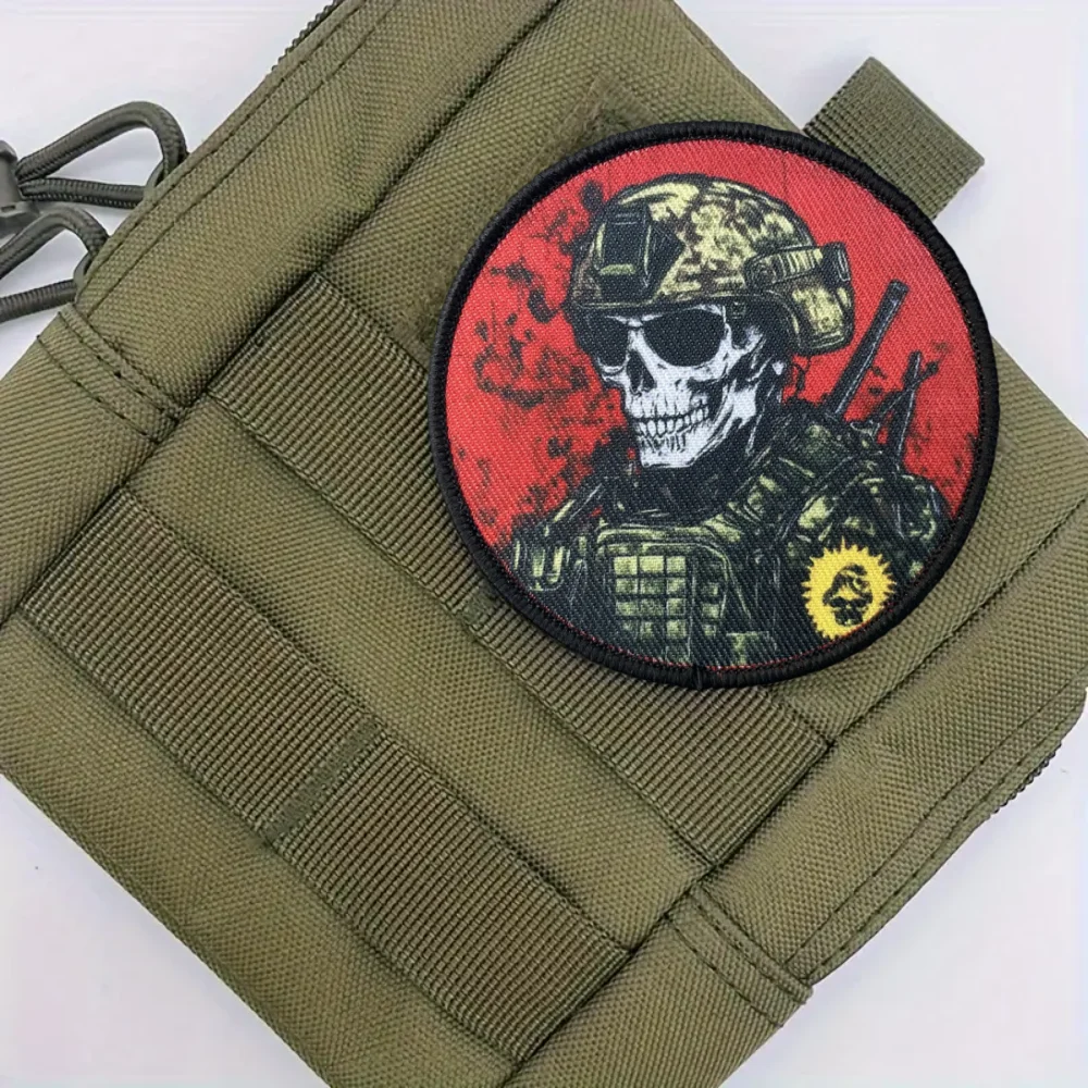 Insignia de moral del Cuerpo de Marines Colonial, parche impreso, Dispute, brazalete táctico militar con gancho y bucle, mochila con calavera, pegatinas para sombrero - imagen 4
