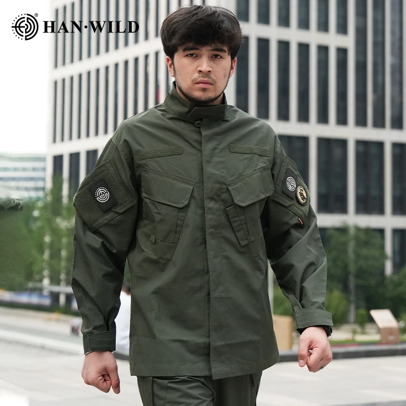Uniforme de senderismo al aire libre para hombre, ropa de escalada, trajes de camuflaje tácticos con almohadillas, camisas de entrenamiento de caza resistentes al desgaste, conjuntos de pantalones Cargo - imagen 2