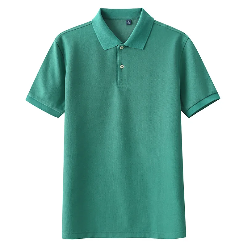 Polo de algodón transpirable para hombre, ropa de trabajo de manga corta, ajustada, sencilla, informal, lisa, moda Unisex, blusas deportivas de Golf, Verano - imagen 2