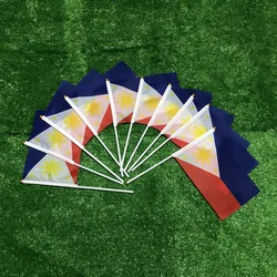 Bandera de mano Filipinas doble cara – Miniatura en poliéster resistente