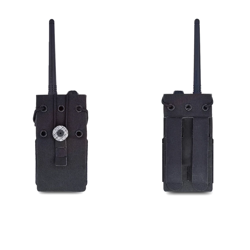 Chaleco táctico 500D, bolsa de Radio Molle, bolsa para Walkie Talkie, salida lateral de bolsillo para Baofeng UV-5R UV-82 UV-9R