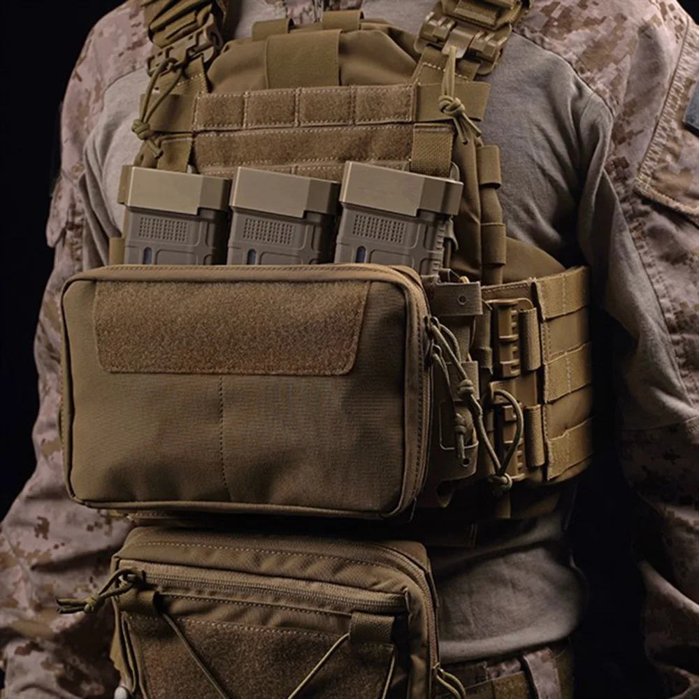 Bolsa táctica MOLLE de utilidad, portador de placa de arco, chaleco de caza, bolsa GP Horizontal, Panel frontal de tiro Airsoft, accesorios de administrador - imagen 3