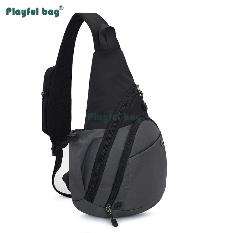 Bolso de pecho al aire libre para hombres, bolsa de pecho de gran capacidad, bolso de mensajero de viaje deportivo de ocio, impermeable, ligero, AVA75 - imagen 4