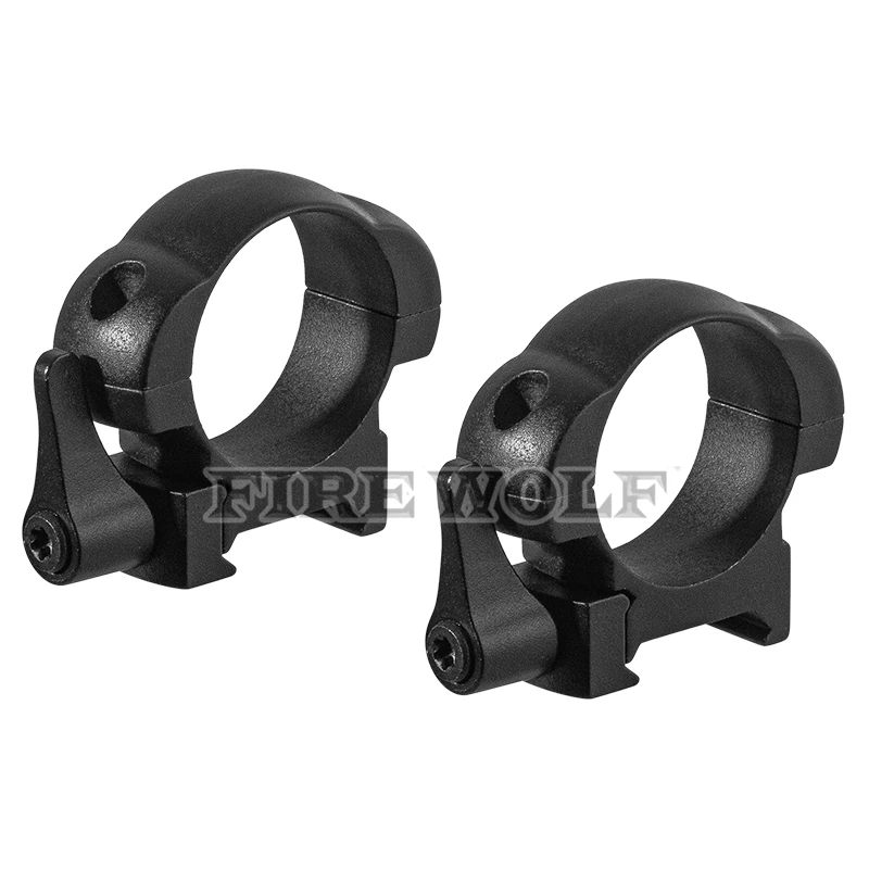 FIRE WOLF 2 unids/set alcance de acero anillos de 30mm liberación rápida perfil bajo medio alto para riel de 20mm montaje de anillo de escopios de caza - imagen 3
