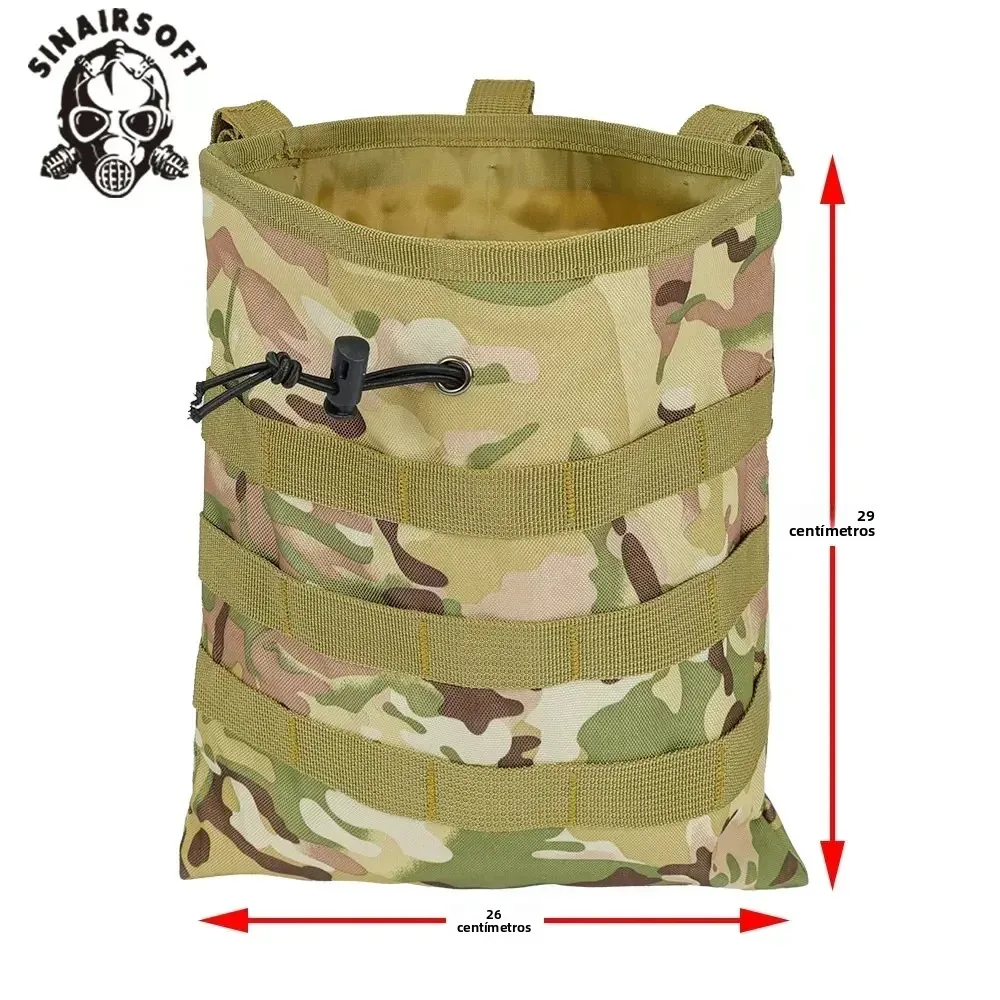SINAIRSOFT-bolsa de basura MOLLE enrollable, bolsa de recuperación de revistas tácticas, bolsa de reciclaje Mag con cordón para exteriores, equipo de caza Airsoft - imagen 3