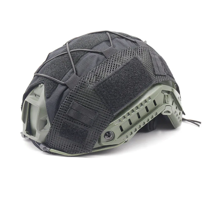 Cubierta de camuflaje táctico para casco de combate, accesorios de caza, funda de tela para casco rápido PJ / MH - imagen 4