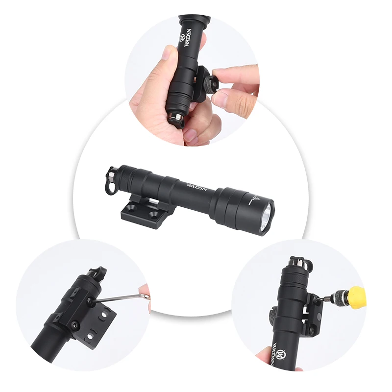 WADSN M600B M300C M600U linterna táctica M-lok Keymod montaje compensado Rail arma Scout Light M600 M300B accesorios Airsoft - imagen 2