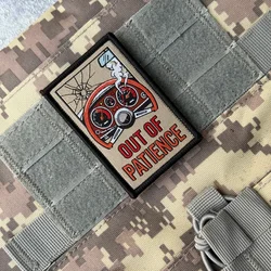 Parche táctico Out of Patience – Insignia militar Velcro para mochila y gorra