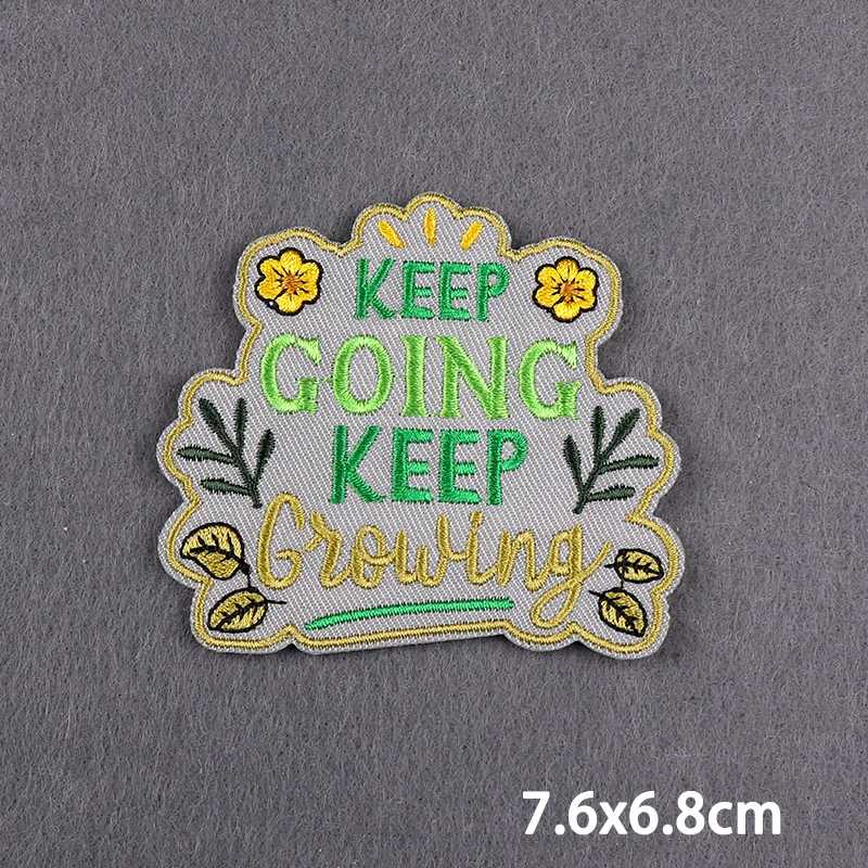 Parche bordado para ropa que sigue cultivándose, crea tus propios parches mágicos para planchar, apliques de ropa, accesorios de bricolaje, parche Fusible - imagen 5