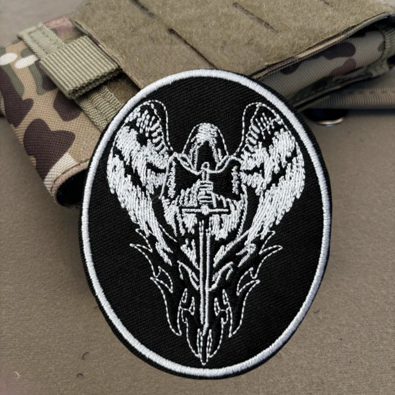 Parche con estampado de Ángel militar Chevron, chaleco táctico, sombreros con gancho y bucle, insignia de moral, pegatinas para mochila, parches para brazalete para ropa - imagen 4