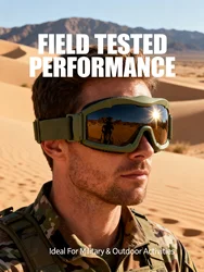 JSJM Gafas tácticas antiniebla a prueba de viento para airsoft