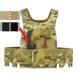 Chaleco táctico estilo Ferro con pulsera de expansión integrada, tablero de Tegris, cuchillo de cuña, plataforma rígida montada