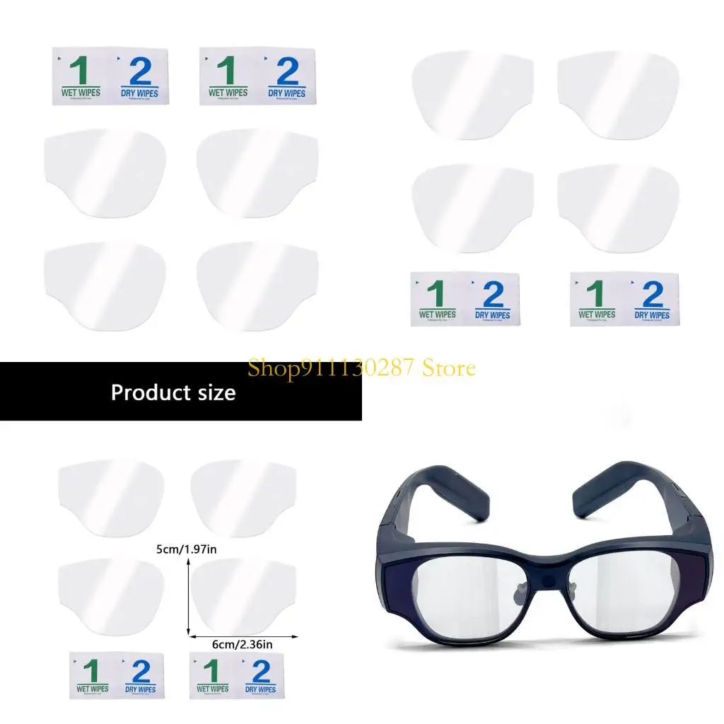 Protectores lentes transparentes J1HC para accesorios INMO AIR3 Aplicación sin burbujas