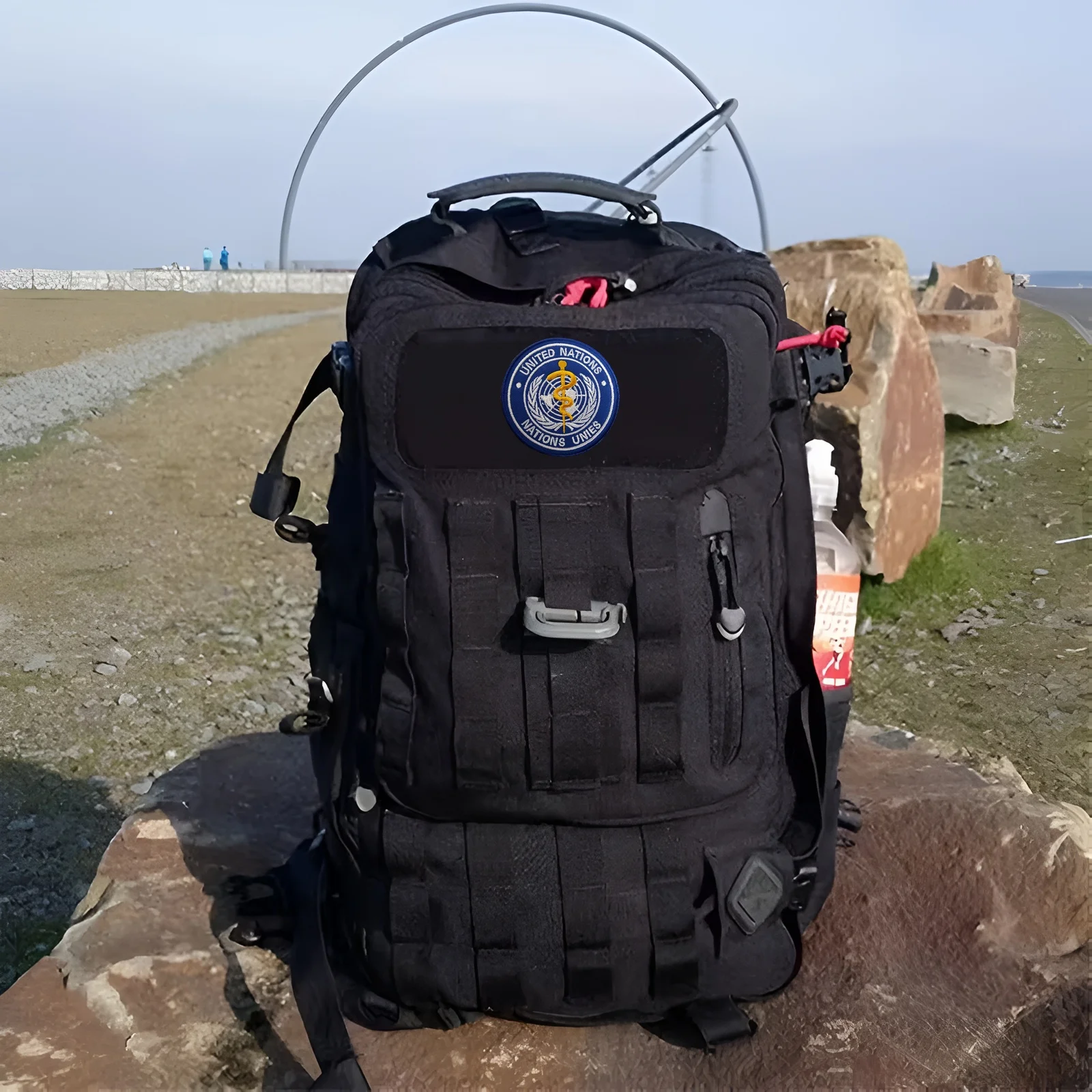 Parche de Velcros con emblema médico de las Naciones Unidas, insignia con cierre de gancho y bucle para mochila táctica, chaqueta y gorras - imagen 3