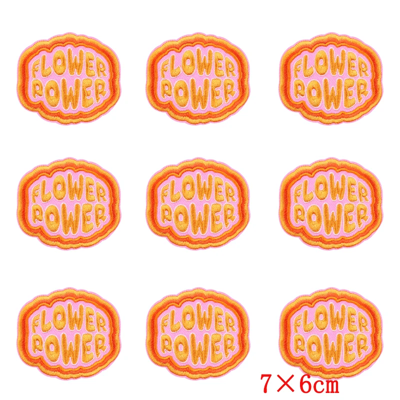 Parches con estampado de leopardo para ropa, parches bordados con letras de dibujos animados, apliques de insignia de costura, 10 unidades por lote - imagen 5