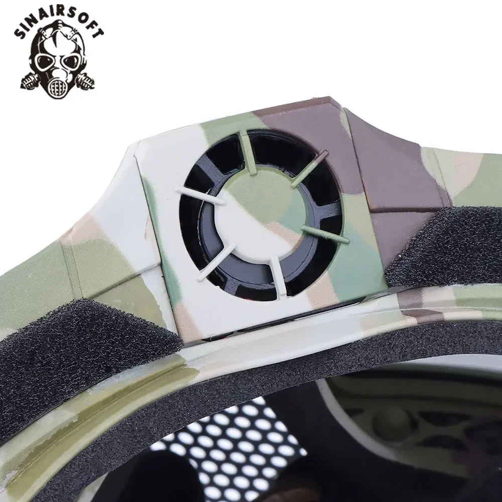 Mascarilla táctica de Paintball Airsoft con ventilador, mascarilla protectora de cara completa antiniebla transpirable para fiesta, Cosplay, caza y tiro - imagen 5