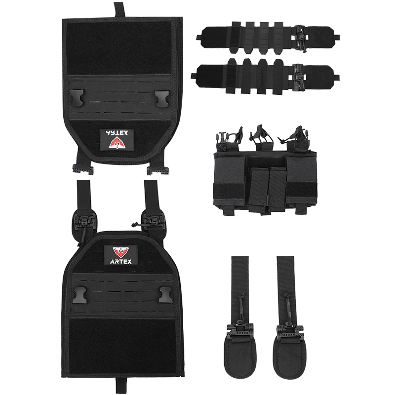 Artex Chaleco de seguridad Molle de caza táctico de nailon protector de camuflaje Plater Carrier OCP Chaleco táctico - imagen 4