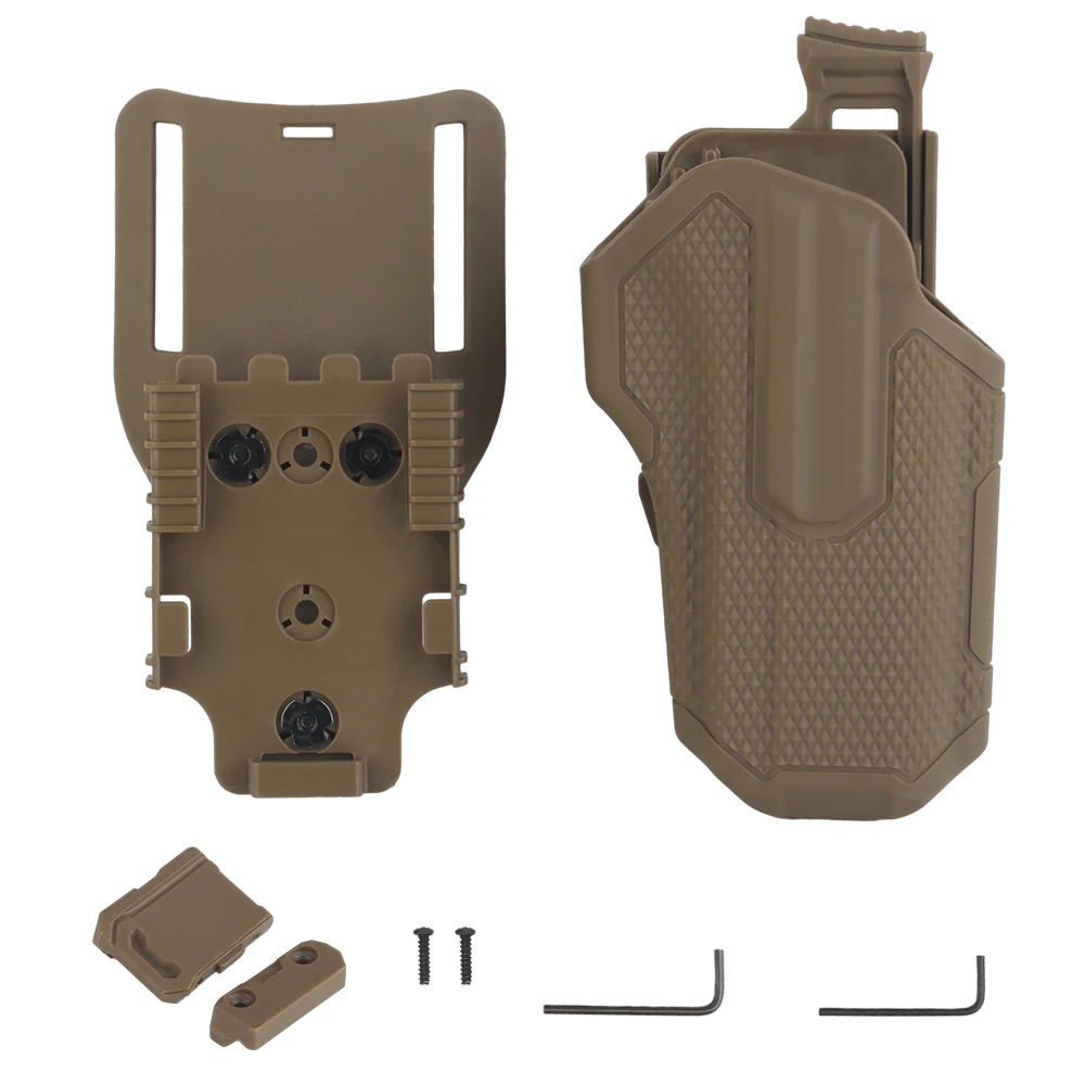 Funda táctica común de la patrulla Glock 17/19 SIG H & K S & W, plataforma QLS, adaptador de liberación rápida con pierna caída - imagen 2