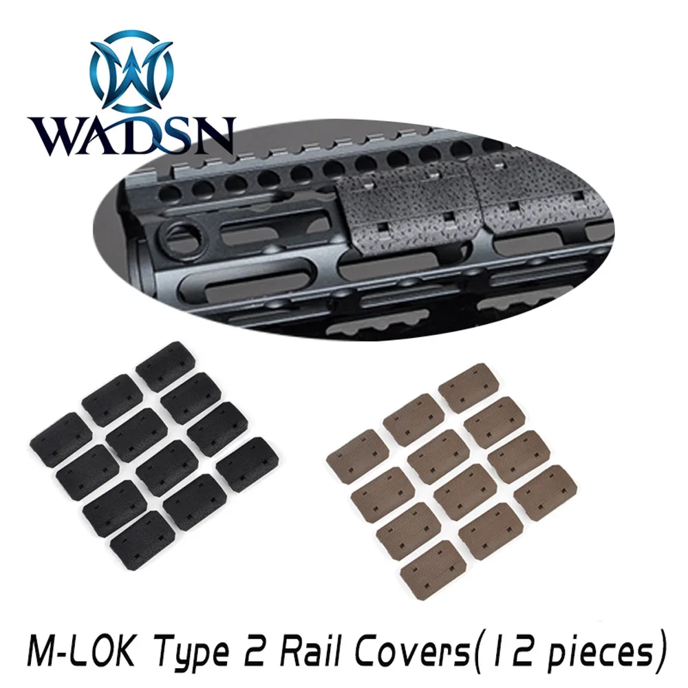 WADSN-cubierta de riel de guardamanos táctico para sistema m-lok, 12 piezas, montaje Airsoft Weaver M LOK tipo Softair M4 AEG, accesorio de caza