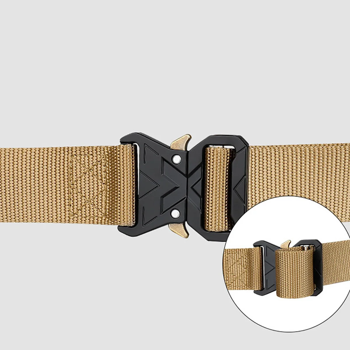 Cinturón táctico de liberación rápida, correa de lona de nailon de 1,5 pulgadas para caza al aire libre, Camping, escalada, etc., cinturón táctico militar - imagen 4