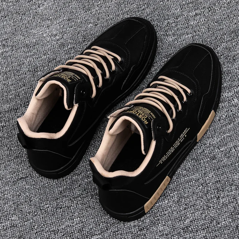 Zapatillas de deporte para hombre, zapatos informales de cuero antideslizantes, ropa Formal, zapatos ligeros para hombre, tendencia de moda, zapatos para caminar al aire libre - imagen 5