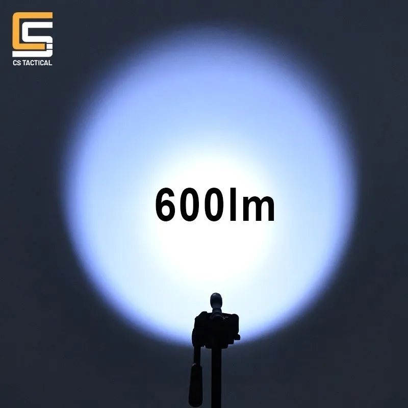 WADSN-linterna táctica M600 M600C de Metal para caza, luz LED blanca de explorador, 600 lúmenes, accesorios para pistola de aire, adecuada para riel de 20mm - imagen 3