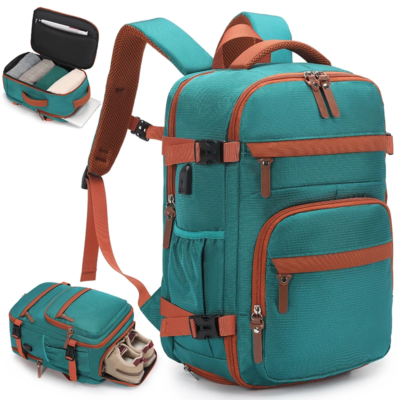 Mochila deportiva USB para gimnasio y Fitness, mochila ligera para viajes de negocios con paquete de zapatos, equipaje para exteriores, mochila para escalar y senderismo