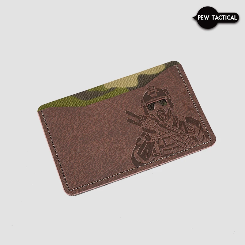 Funda táctica para tarjetas de identificación PEW, bolsa portátil para tarjetas de crédito, funda para tarjetas de identificación personalizada - imagen 3