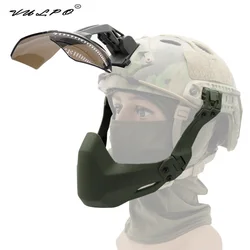 VULPO casco táctico con media máscara para airsoft