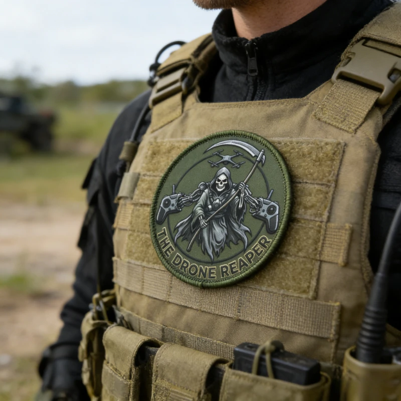 Drone Reaper parche táctico velcro gancho y bucle UAV militar