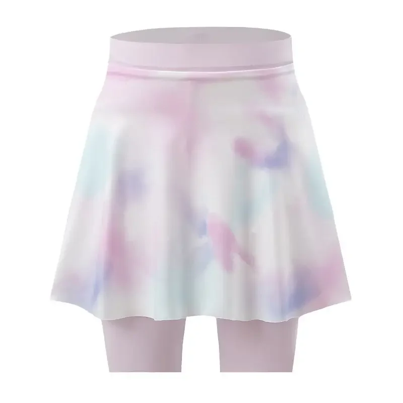 Faldas de béisbol para tenis al aire libre para niñas, falda exterior, pantalones cortos interiores, pantalones de una pieza, faldas deportivas informales con cintura elástica a la moda - imagen 5