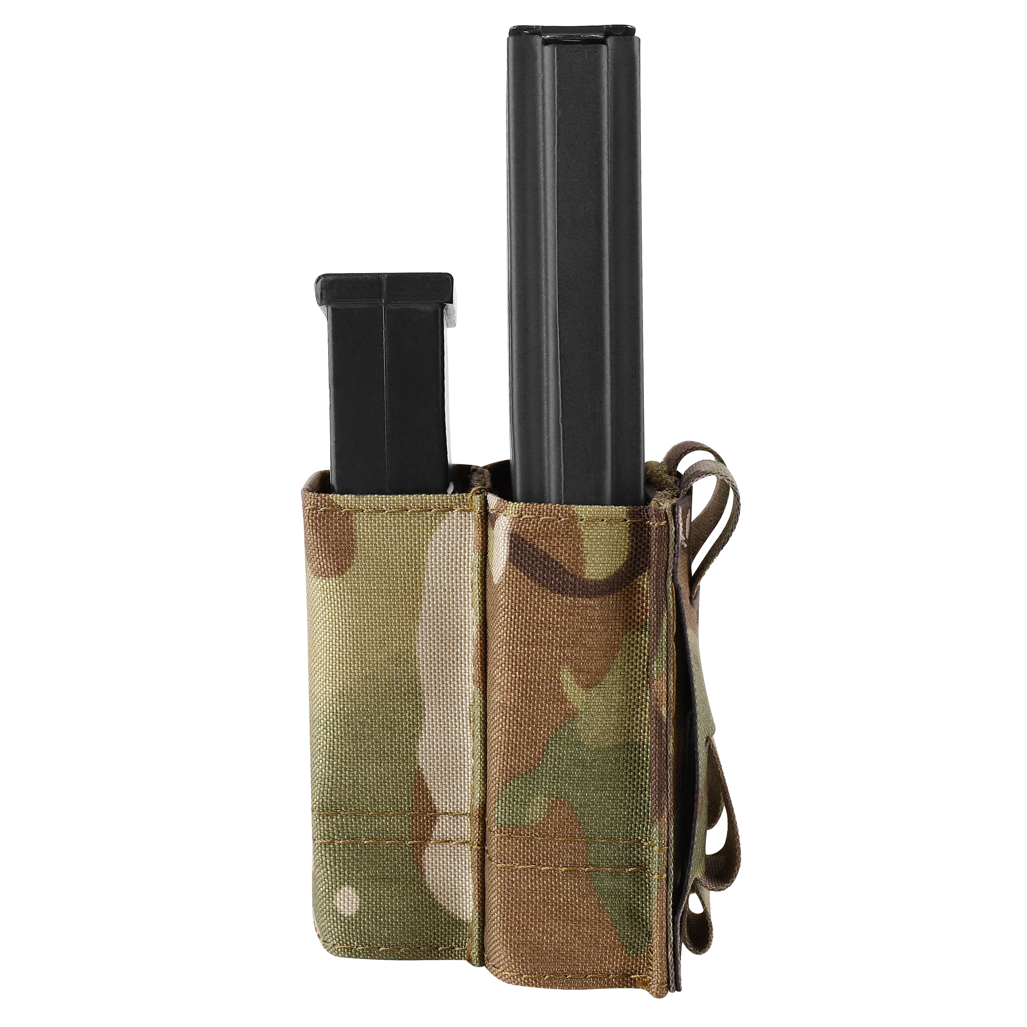 KRYDEX-bolsa táctica doble Mag M4 M16 MP5 MP7 5,56 9mm, bolsa para revistas con inserto Kydex para cinturón de caza, accesorios para chaleco - imagen 5