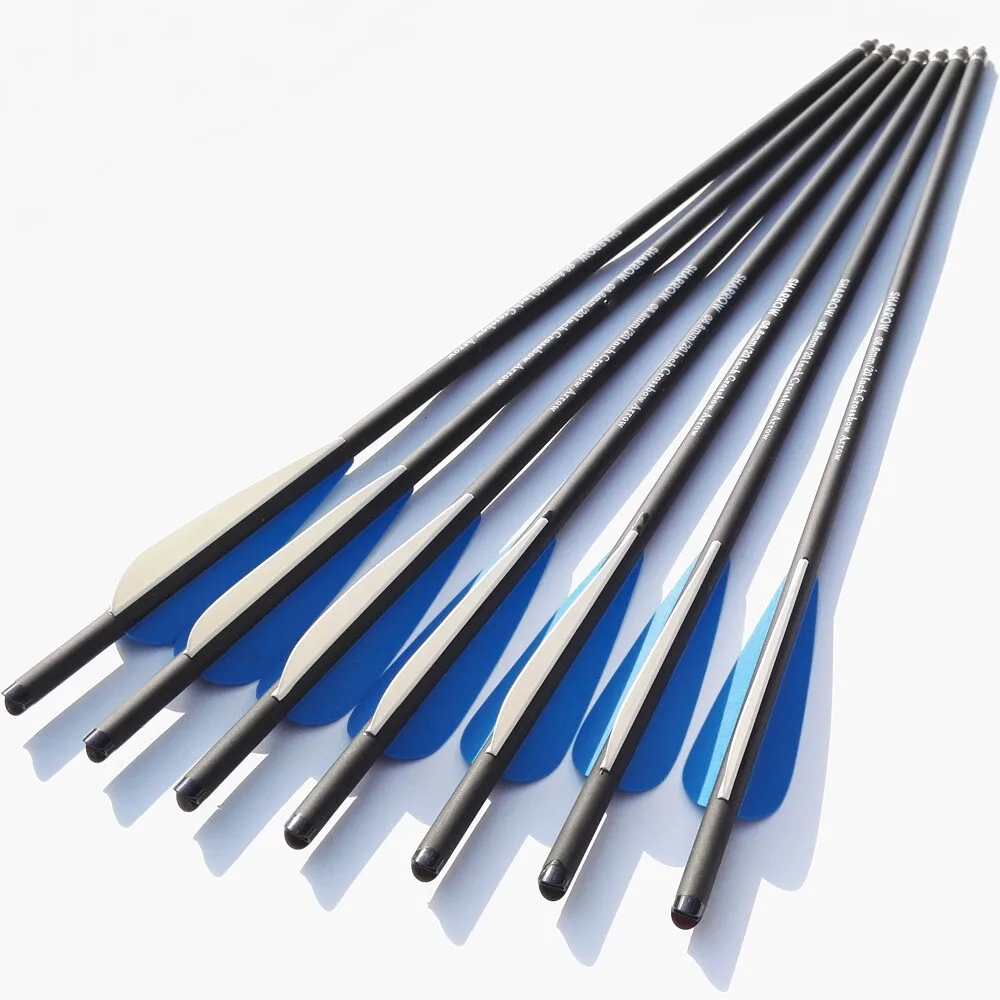 16/17/18/20/21/22 ''balón manchas tiro con arco 6/12 Uds caza flecha de carbono OD 8,8mm ballesta tiro al aire libre objetivo flecha de carbono - imagen 4