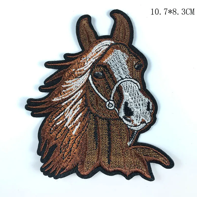 Insignia bordada de caballo Bronco, parches con apliques de poni Mustang, parches bordados de hierro de caballo rosa para ropa, mochila - imagen 4