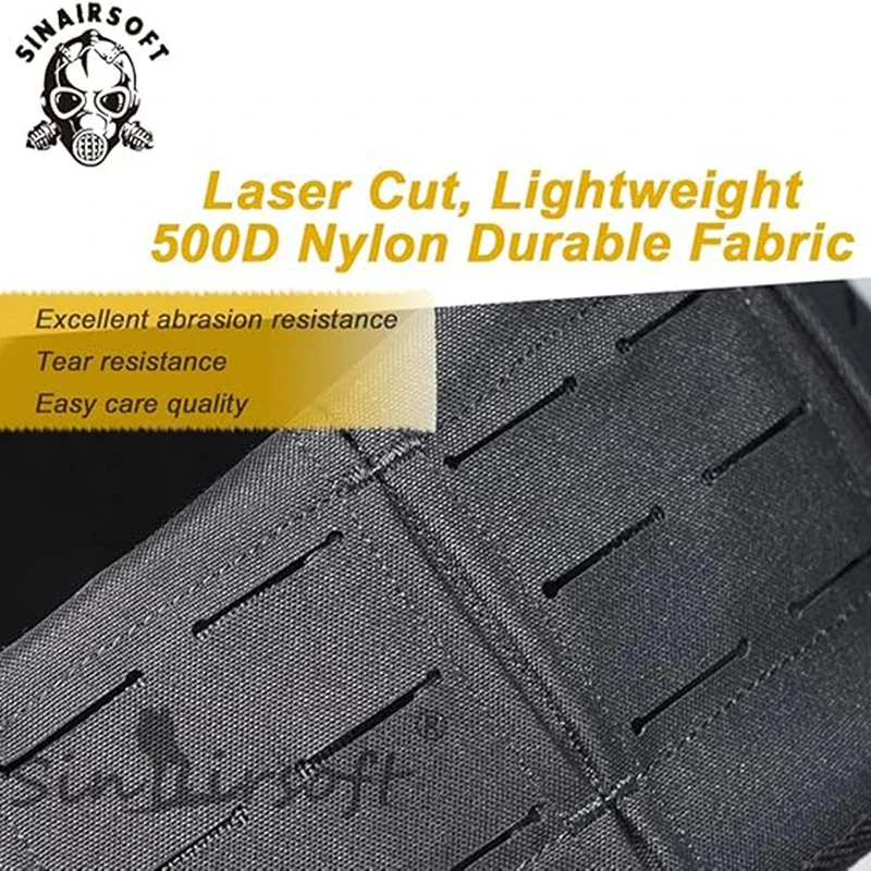 SINAIRSOFT-cinturón táctico acolchado, cinturilla Molle para tiro, caza, Airsoft, combate, 500D, nailon, Modular, Multicam - imagen 5