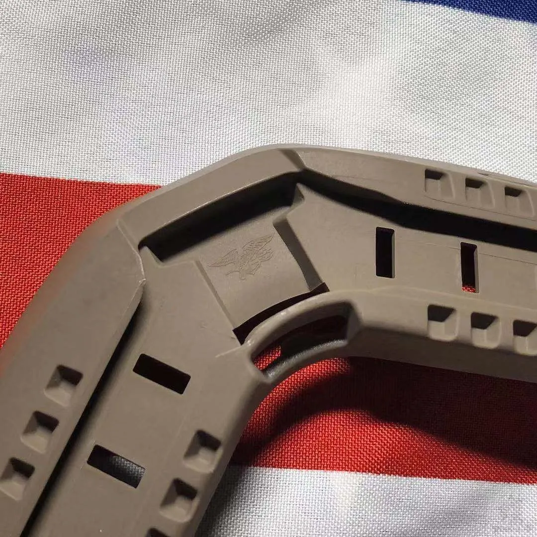 Guía de riel de sellado táctico azul marino con logotipo para casco marítimo TMC montado, 1 par - imagen 4