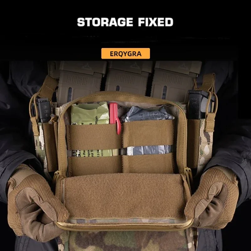 ERQYGRA-Chaleco táctico para caza, bolsa de entrenamiento de combate, protección para tiro al aire libre, accesorios deportivos Airsoft ajustables - imagen 4