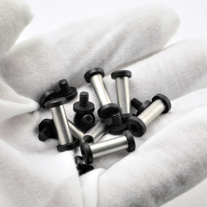 4 juegos de mango de cuchillo de acero inoxidable, Material de tornillo, bloqueo de tornillo hexagonal, remache de acero inoxidable, parche, vástago, clavo - imagen 3
